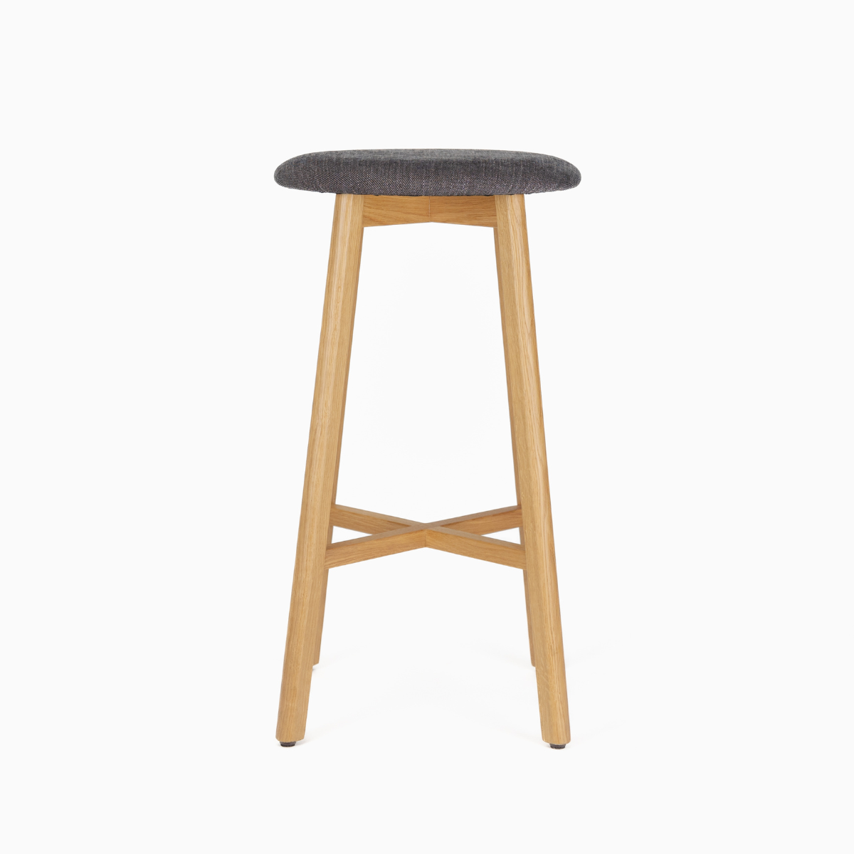 DL JESSICA Grey, Natural classic Wooden indoor bar stool